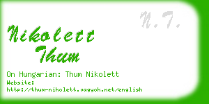nikolett thum business card